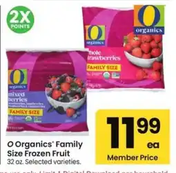 Albertsons O Organics Family Size Frozen Fruit offer