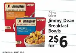 Hugo's Supermarkets Jimmy Dean Breakfast Bowls offer