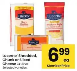 Albertsons Lucerne Shredded, Chunk or Sliced Cheese offer