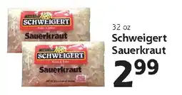 Hugo's Supermarkets Schweigert sauerkraut offer