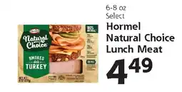 Hugo's Supermarkets Hormel natural choice lunch meat offer