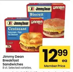 Albertsons Jimmy Dean Breakfast Sandwiches offer