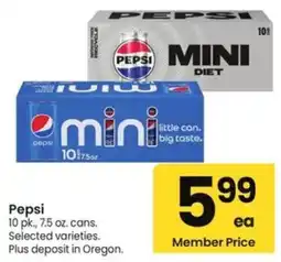 Albertsons Pepsi mini offer