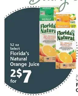Hugo's Supermarkets Florida's Natural Orange Juice offer