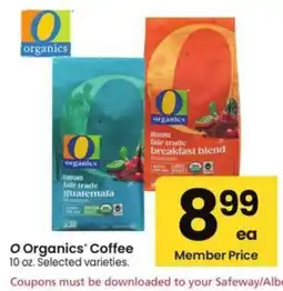 Albertsons O Organics Coffee offer