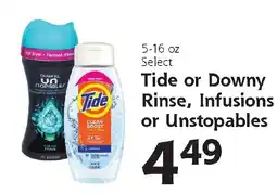 Hugo's Supermarkets Tide or Downy Rinse, Infusions or Unstoppables offer