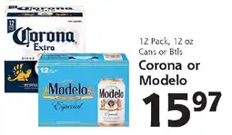 Hugo's Supermarkets Corona or Modelo offer