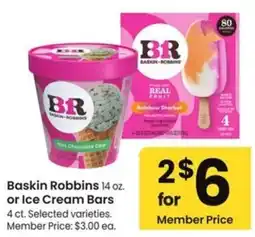 Albertsons Baskin Robbins ice cream bars offer