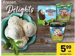 Albertsons Ben & Jerry's Pint or Ice Cream Bars offer