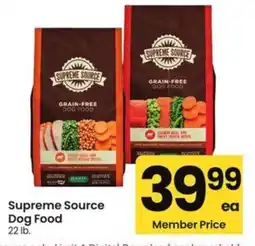 Albertsons Supreme Source Dog Food offer