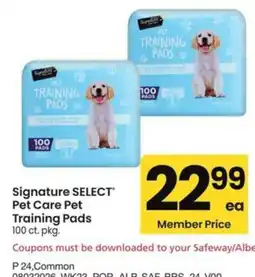 Albertsons Signature Select Pet Care Pet Training Pads offer