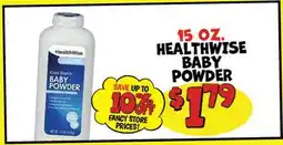 Ollie's HEALTHWISE BABY POWDER offer