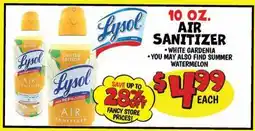 Ollie's LYSOL AIR SANITIZER offer