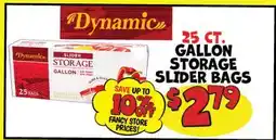 Ollie's DYNAMIC GALLON STORAGE SLIDER BAGS offer