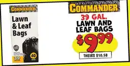 Ollie's COMMANDER LAWN AND LEAF BAGS offer
