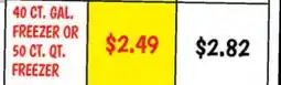 Ollie's 40 CT. GAL. FREEZER OR 50 CT. QT. FREEZER offer