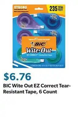 Sam's Club BIC Wite Out EZ Correct Tear-Resistant Tape, 6 Count offer
