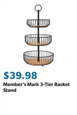 Sam's Club Member's Mark 3-Tier Basket Stand offer