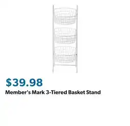 Sam's Club Member's Mark 3-Tiered Basket Stand offer