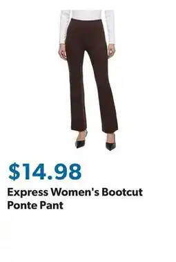 Sam's Club Express Women's Bootcut Ponte Pant offer