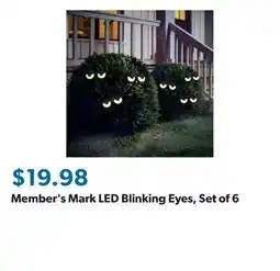 Sam's Club Member's Mark LED Blinking Eyes, Set of 6 offer