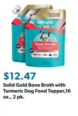 Sam's Club Solid Gold Bone Broth with Turmeric Dog Food Topper,16 oz., 2 pk offer