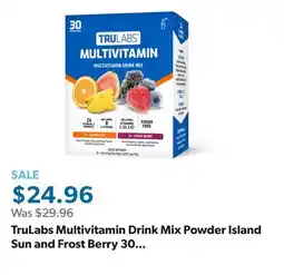 Sam's Club TruLabs Multivitamin Drink Mix Powder Island Sun and Frost Berry 30 ct offer