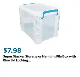 Sam's Club Super Stacker Storage or Hanging File Box with Blue Lid Locking Handles offer