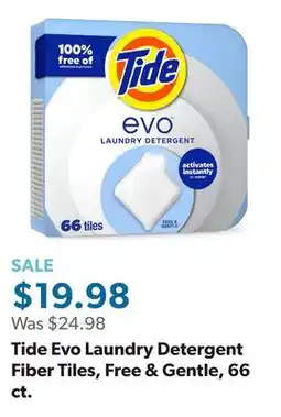 Sam's Club Tide Evo Laundry Detergent Fiber Tiles, Free & Gentle, 66 ct offer