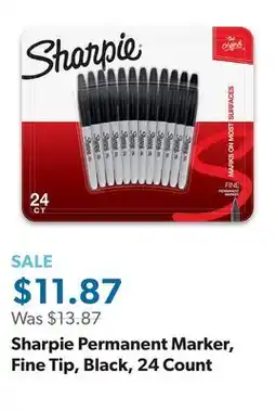 Sam's Club Sharpie Permanent Marker, Fine Tip, Black, 24 Count offer