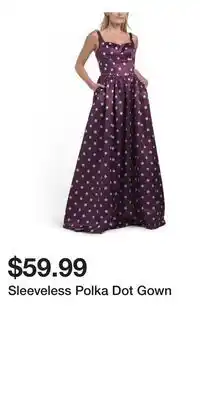 TJ Maxx Sleeveless Polka Dot Gown offer