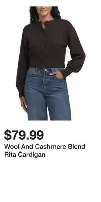 TJ Maxx Wool And Cashmere Blend Rita Cardigan offer