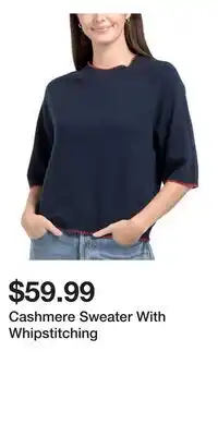 TJ Maxx Cashmere Sweater With Whipstitching offer