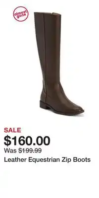 TJ Maxx Leather Equestrian Zip Boots offer