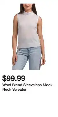 TJ Maxx Wool Blend Sleeveless Mock Neck Sweater offer