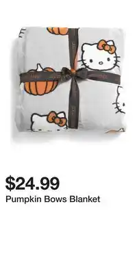 TJ Maxx Pumpkin Bows Blanket offer