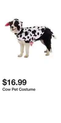 TJ Maxx Cow Pet Costume offer
