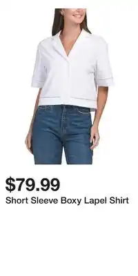 TJ Maxx Short Sleeve Boxy Lapel Shirt offer