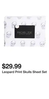 TJ Maxx Leopard Print Skulls Sheet Set offer