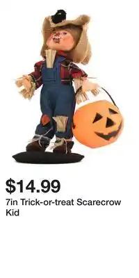 TJ Maxx 7in Trick-or-treat Scarecrow Kid offer