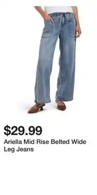 TJ Maxx Ariella Mid Rise Belted Wide Leg Jeans offer