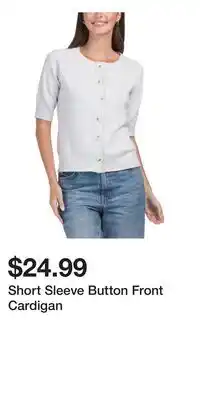 TJ Maxx Short Sleeve Button Front Cardigan offer