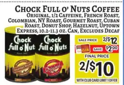 Trade Fair Supermarket CHOCK FULL o' NUTS COFFEE offer