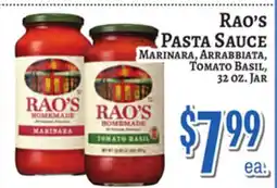 Trade Fair Supermarket Rao's Pasta Sauce offer