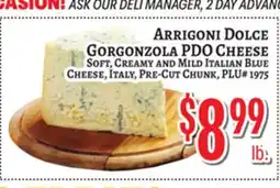 Trade Fair Supermarket ARRIGONI DOLCE GORGONZOLA PDO CHEESE offer