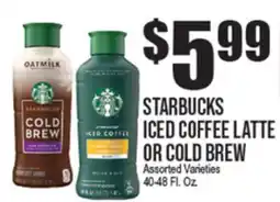 Extra Supermarket STARBUCKS ICED COFFEE LATTE OR COLD BREW offer