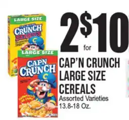Extra Supermarket CAP'N CRUNCH LARGE SIZE CEREALS offer