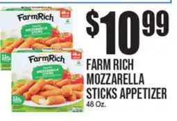 Extra Supermarket FARM RICH MOZZARELLA STICKS APPETIZER offer