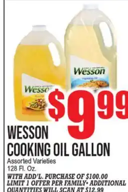 Extra Supermarket WESSON COOKING OIL GALLON offer
