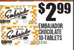 Extra Supermarket EMBAJADOR CHOCOLATE 10-TABLETS offer